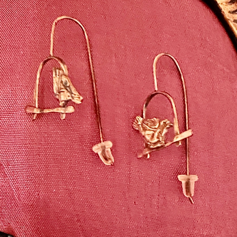 Sterling bird earrings